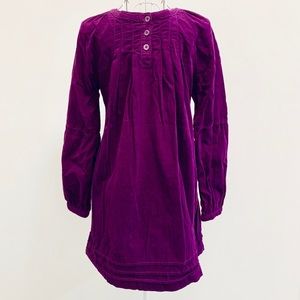 Girls J. Khaki Purple Corduroy Dress, Size 14